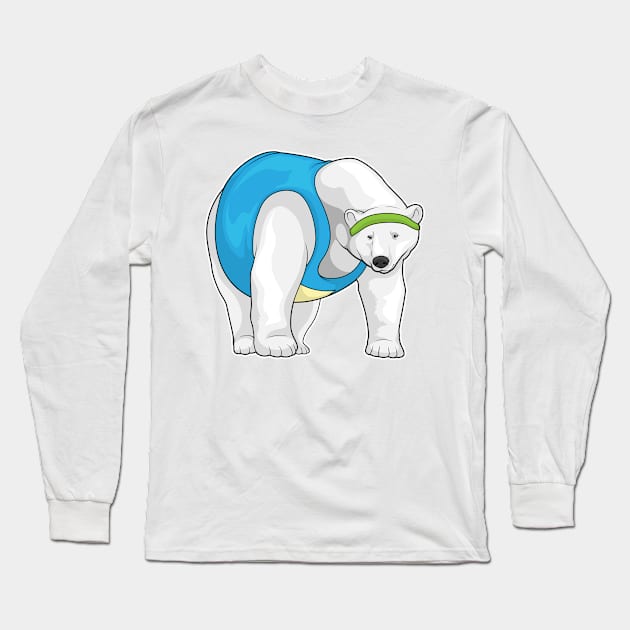 Polar bear Running Fitness Long Sleeve T-Shirt by Markus Schnabel